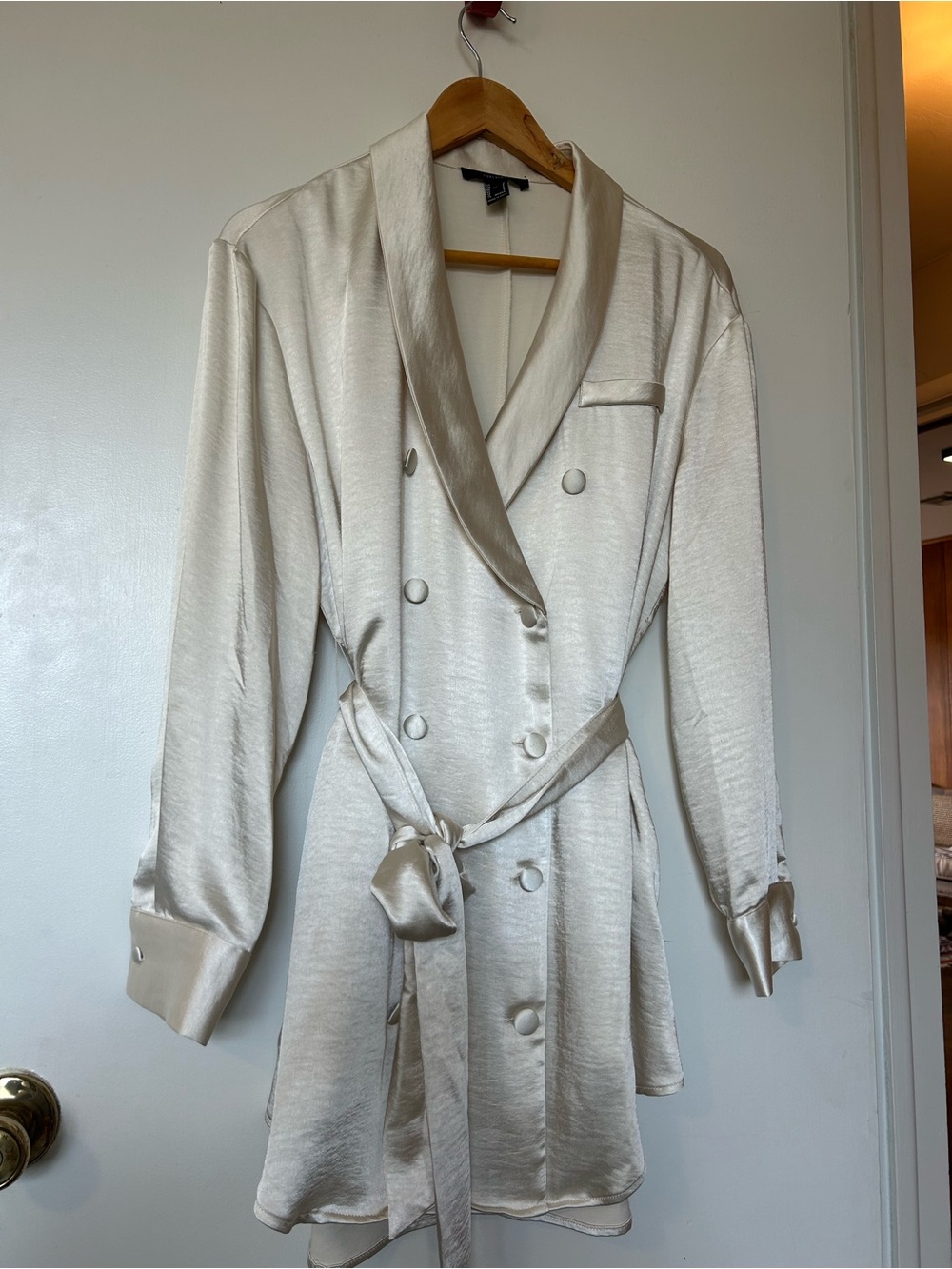Forever 21 Cream Satin Blazer Jacket or Dress